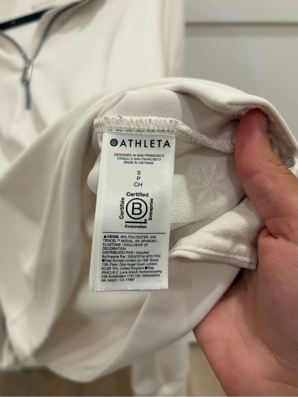 Athleta White Quarter-Zip Pullover Sweatshirt - Picture 4 of 9